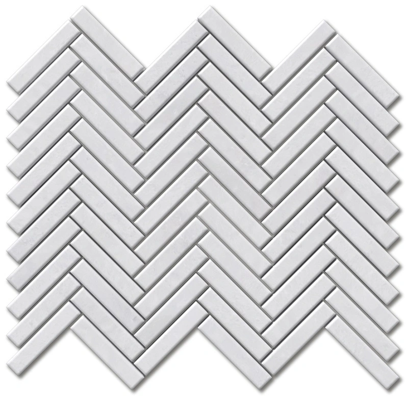Milos Matte Herringbone 5/8x3 Glazed Terracotta Mosaic