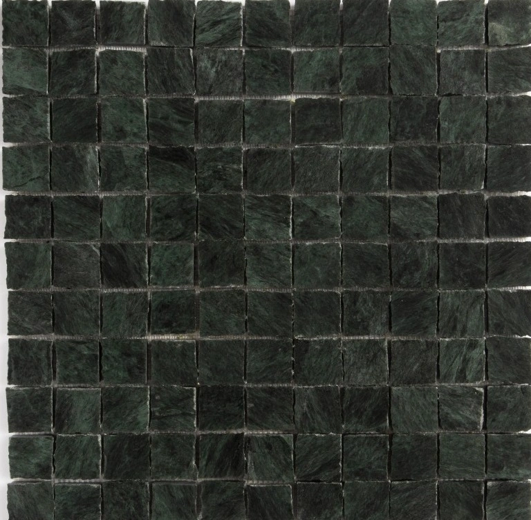 Verde Lucia Honed Hand Clipped 1x1 Marble Mosaic