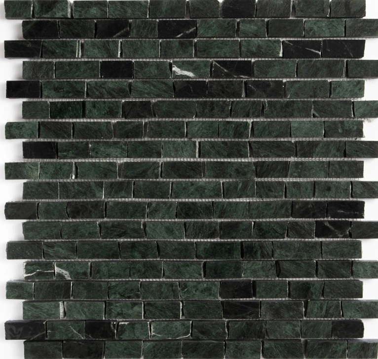 Verde Lucia Honed Broken Joint Marble Mosaic