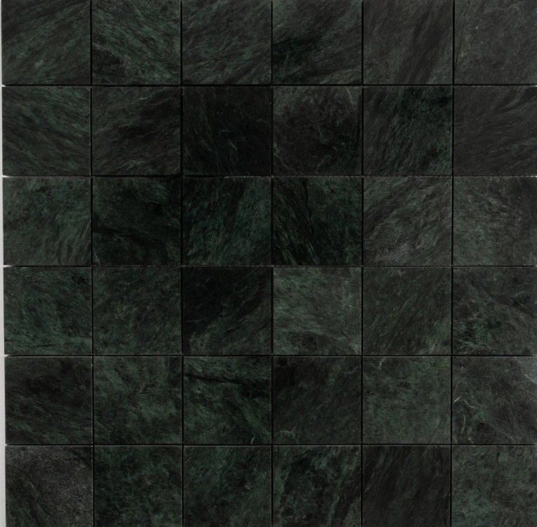 Verde Lucia Honed 2x2 Marble Mosaic