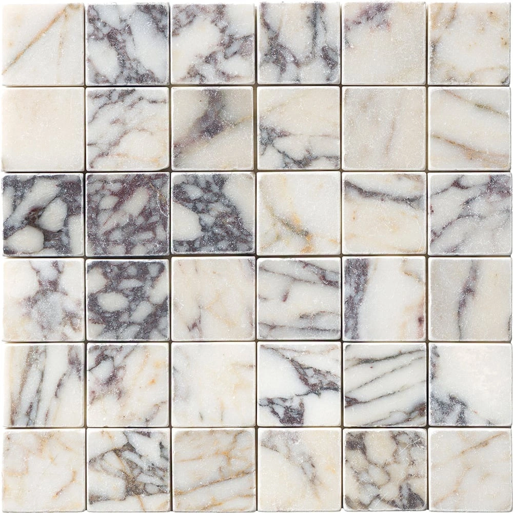 Afyon Violet Tumbled 2x2 Marble Mosaic