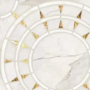 Mireille Gold Glass, honed Calacatta