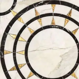 Mireille Gold Glass, honed Calacatta