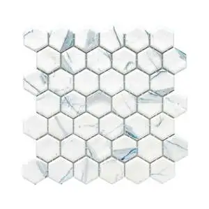 Eco Mosaics Hex XL Calacatta Blue Matte Mosaic