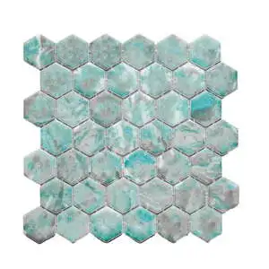 Eco Mosaics Hex XL Beryl Satin Mosaic
