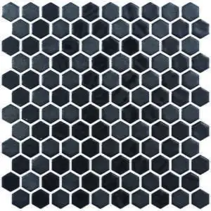 Eco Mosaics Hex Stone Lisa Black Matte/Shiny Mosaic