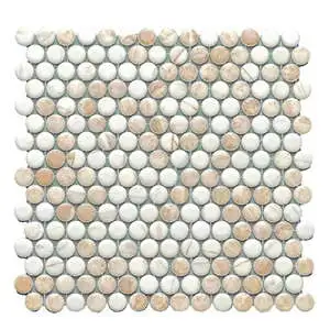 Eco Mosaics Penny Cream Blend Matte/Shiny Mosaic