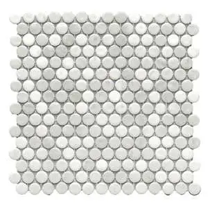 Eco Mosaics Penny Shabby Grey Satin Mosaic