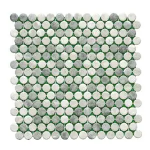 Eco Mosaics Penny Shabby Green Matte Mosaic