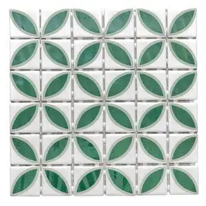 Eco Mosaics Square Lily Basil Matte/Shiny Mosaic