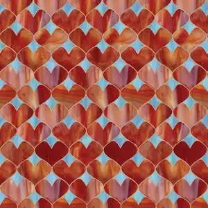 Hearts Garnet and Pearl