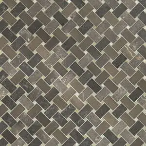 Basketweave 3x5cm Verde Luna