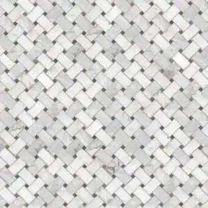 Basketweave 3x5cm Calacatta Tia