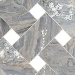 Basketweave Grand Dolomite and Argent Blue
