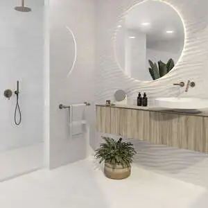Caserta White Wall Deco Shiny