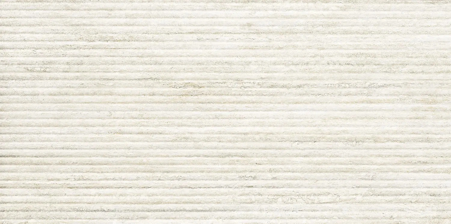 Travertino White 3D Fluted