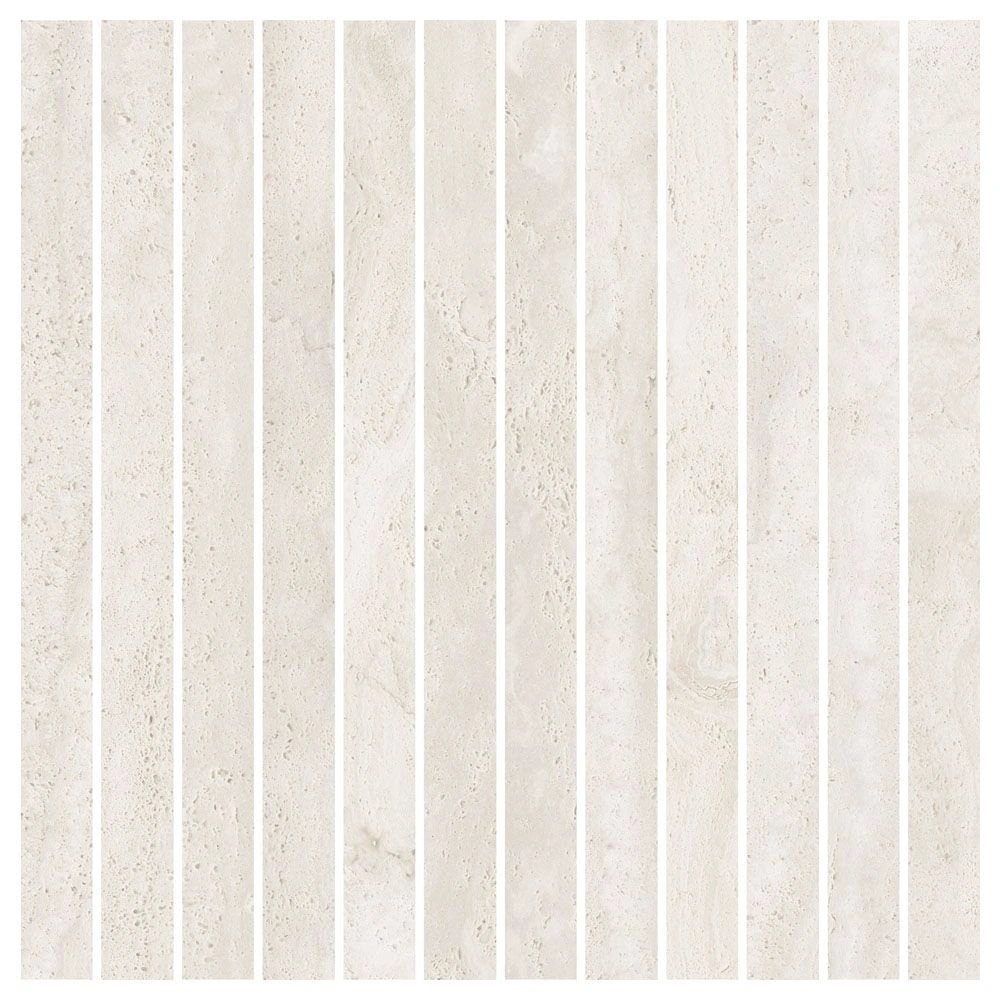 Aeterna 1x12 Striata Mosaic Bianco Natural