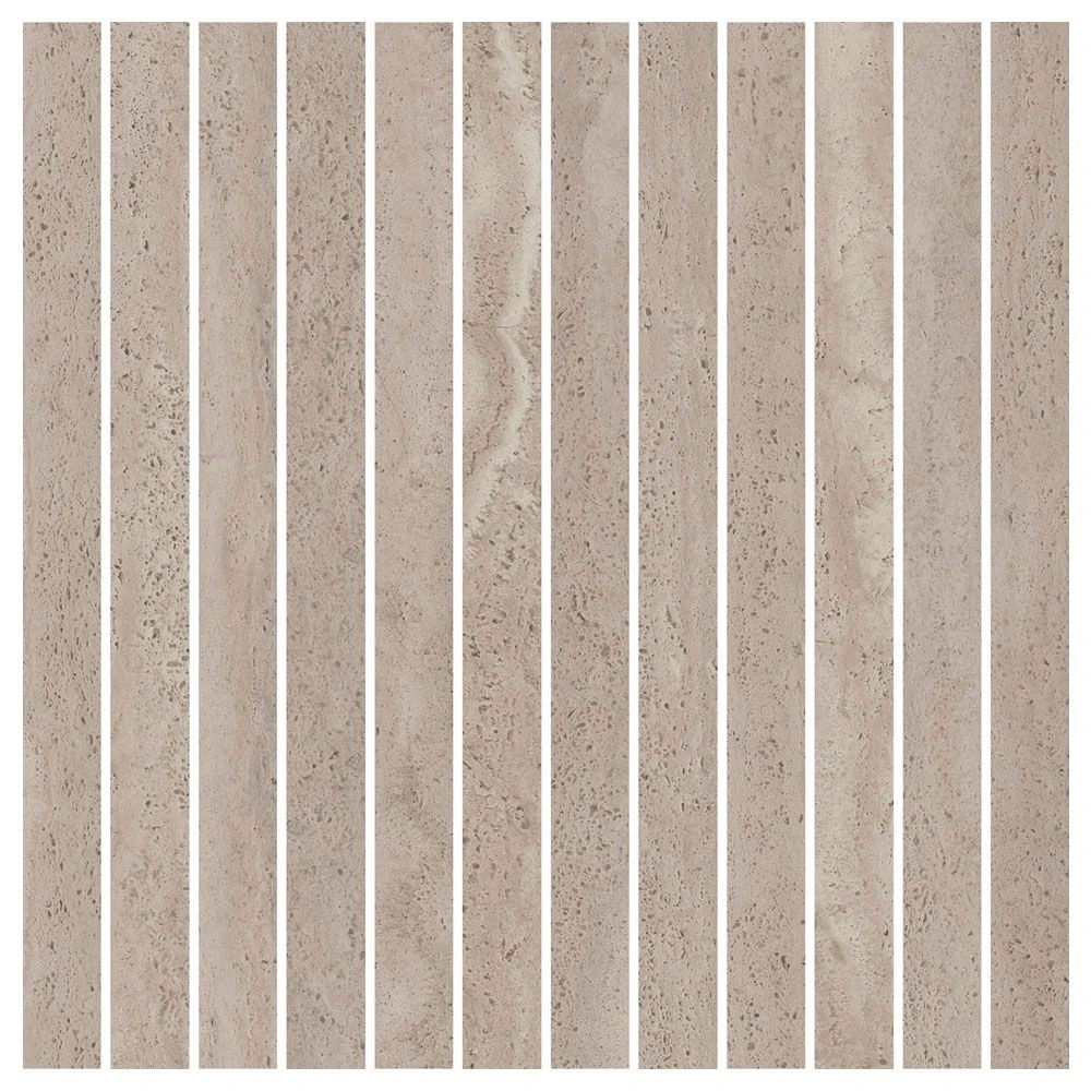 Aeterna 1x12 Striata Mosaic Taupe Natural