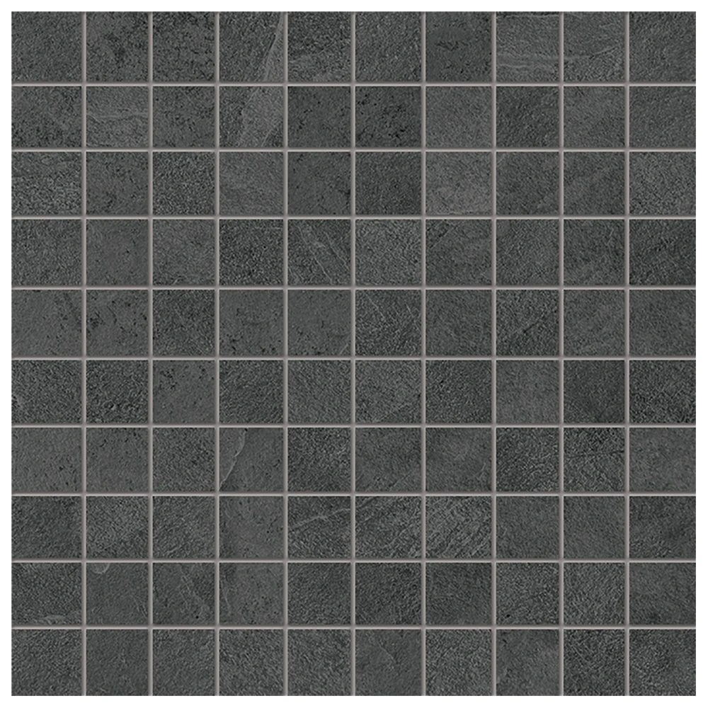 Ardoise Slate Black 1x1 Mosaic Natural