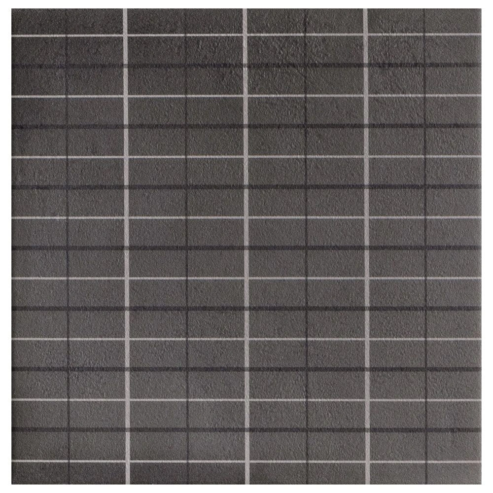 Aurore 8x8 Charcoal Grid S Porcelain Tile