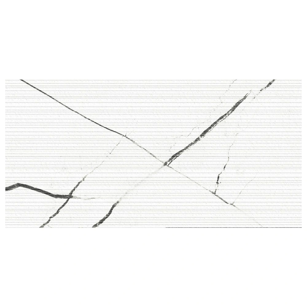 BEYOND CALCATTA 12X24 3D ETCH GLAM WHITE