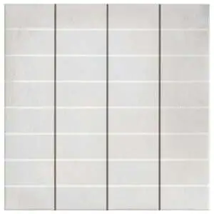 Aurore 8x8 Light Grey Grid L Porcelain Tile