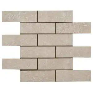Beljn 2x6 Brick Mosaic Toasted Waffle Unpolished Limestone Look