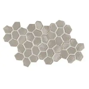 Botanica 9x15 Seed Grey Glossy Mosaic Tile