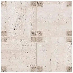 Classico 12x12 Dot Mosaic Tortora Bianco Matte Travertine Look