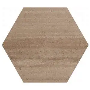 Cotto Moderno Marron 8 " Flat Hex Unpolished Terracotta Look Por
