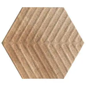 Cotto Moderno Naranja 8" Chevron Hex Unpolished Terracotta Look