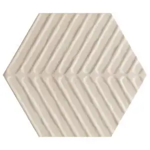 Cotto Moderno Blanco 8" Chevron Hex Unpolished Terracotta Look