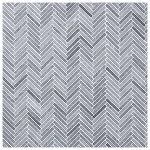 Grigio Cielo Small Herringbone Mosaic Honed Natural Stone