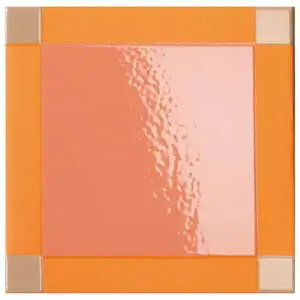 Homage to the Square 6x6 Dash Peach Porcelain Tile