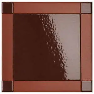 Homage to the Square 6x6 Dash Chocolate Porcelain Tile