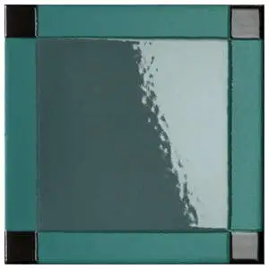 Homage to the Square 6x6 Dash Evergreen Porcelain Tile