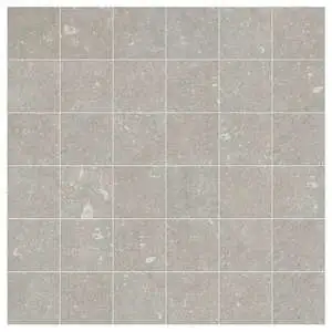 Ilaya 2x2 Mosaic Drift Grey Matte Limestone Look Porcelain Tile
