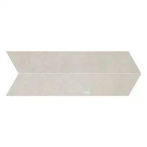 Ilaya 4x21 Chevron Haze White Matte Limestone Look Porcelain