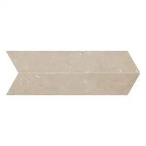 Ilaya 4x21 Chevron Sandstone Beige Matte Limestone Look Porcelai