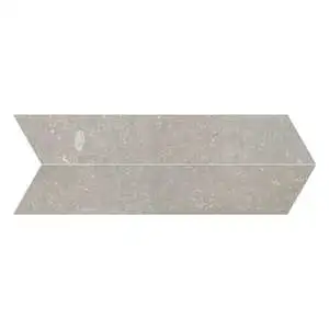 Ilaya 4x21 Chevron Drift Grey Matte Limestone Look Porcelain Til