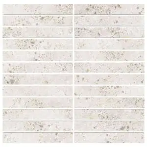 Lab 1x6 Stripe Mosaic on 12x12 sheet White Natural