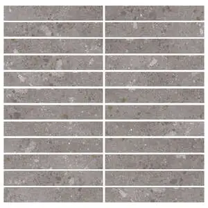 Lab 1x6 Stripe Mosaic on 12x12 sheet Clay Natural