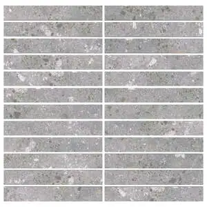 Lab 1x6 Stripe Mosaic on 12x12 sheet Ash Natural