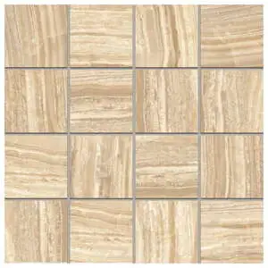 Marblique 3x3 Mosaic Onice Verde Unpolished Marble Look Porcelai