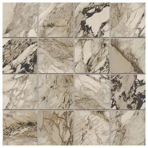 Marblique 3x3 Mosaic Breccia Capraia Unpolished Marble Look
