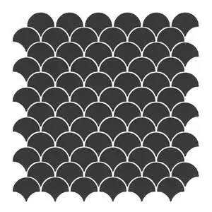 Nash 11x12 Brentwood Black Glass Mosaic Tile