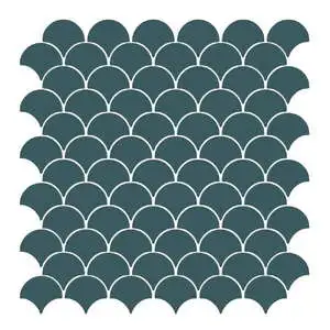 Nash 11x12 Brentwood Cyan Glass Mosaic Tile