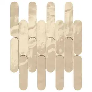 Piper Curve Mosaic Beige Brilliante Porcelain Tile