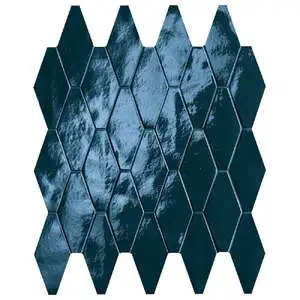Piper Rombi Mosaic Blu Navy Brilliante Porcelain Tile