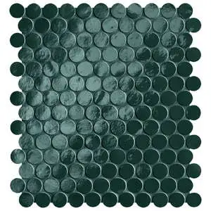 Piper Round Mosaic Petrolio Brilliante Porcelain Tile